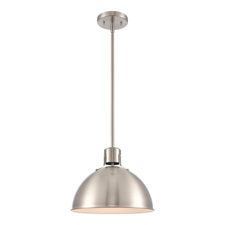 Elk Showroom Zayne 12'' Wide 1Light Pendant, Brushed Nickel EC89735/1